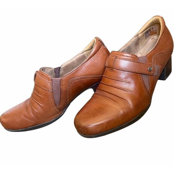 Clarks Artisan Rosalyn Nicole Comfort Heel Shoes Brown Cushioned Womens Size 9 - Picture 15 of 16